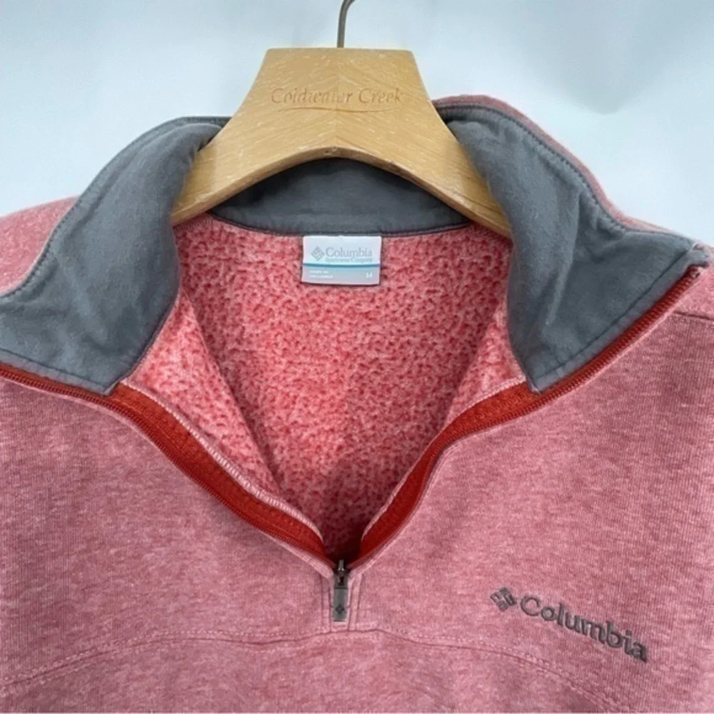 Columbia Mens Hart Mountain II Half Zip Sweatshirt Red Size Medium J2‎